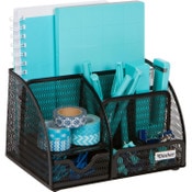Wholesale - Office Desk Organizers and Accessories - 6 Compartment Black Mesh C/P 24
